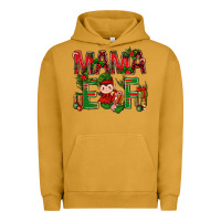 Pigment Peanut Butter Mama Elf with Gift Christmas Urban Hoodie - NancyCooperArtShop