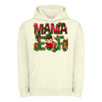 Pigment Pistachio Mama Elf with Gift Christmas Urban Hoodie - NancyCooperArtShop