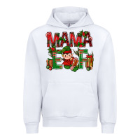 White Mama Elf with Gift Christmas Urban Hoodie - NancyCooperArtShop