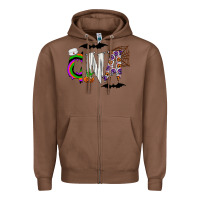Chestnut Halloween CNA Zipper Hoodie - CowhideDigitalArt