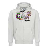 Dove Grey Halloween CNA Zipper Hoodie - CowhideDigitalArt