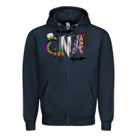 Navy Halloween CNA Zipper Hoodie - CowhideDigitalArt