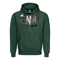 Sports Green Halloween CNA Zipper Hoodie - CowhideDigitalArt