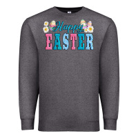 Charcoal Heather happy easter eggs Premium Sweatshirt - AdoDesignShop
