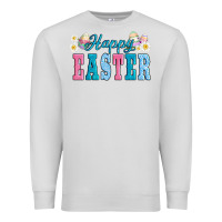 Dove Grey happy easter eggs Premium Sweatshirt - AdoDesignShop