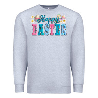 Heather Grey happy easter eggs Premium Sweatshirt - AdoDesignShop