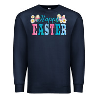 Navy happy easter eggs Premium Sweatshirt - AdoDesignShop