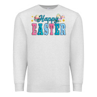 Oatmeal Heather happy easter eggs Premium Sweatshirt - AdoDesignShop