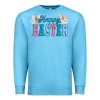 Ocean Blue happy easter eggs Premium Sweatshirt - AdoDesignShop