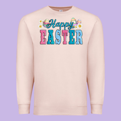 Happy Easter Eggs Premium Sweatshirt Designed By Adodesignshop