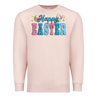Pale Pink happy easter eggs Premium Sweatshirt - AdoDesignShop