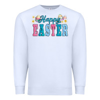 White happy easter eggs Premium Sweatshirt - AdoDesignShop