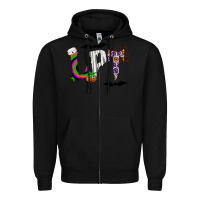 Black lpt Zipper Hoodie - CowhideDigitalArt