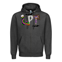 Charcoal Heather lpt Zipper Hoodie - CowhideDigitalArt