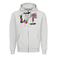 Dove Grey lpt Zipper Hoodie - CowhideDigitalArt
