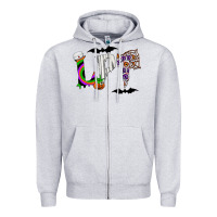 Heather Grey lpt Zipper Hoodie - CowhideDigitalArt