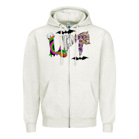 Oatmeal Heather lpt Zipper Hoodie - CowhideDigitalArt