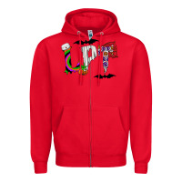 Red lpt Zipper Hoodie - CowhideDigitalArt