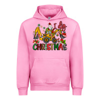 Fuchsia Pink I Dig Christmas Urban Hoodie - MaliasSmallBusiness