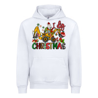 White I Dig Christmas Urban Hoodie - MaliasSmallBusiness
