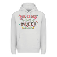 Dove Grey my class is full of sweet hearts Premium Hoodie - MaliasSmallBusiness