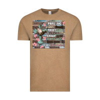 Vintage Coffee pray big worry small trust god Vintage Tee - MaliasSmallBusiness