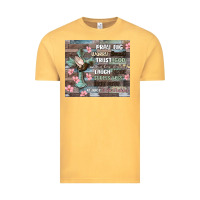 Vintage Mustard pray big worry small trust god Vintage Tee - MaliasSmallBusiness