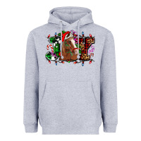 Heather Grey joy and horse Christmas Heavyweight Hoodie - AdoDesignShop