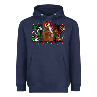 Navy joy and horse Christmas Heavyweight Hoodie - AdoDesignShop