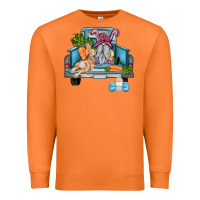 Carrot easter truck with gnome and rabbit Premium Sweatshirt - AdoDesignShop