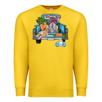 Lemon easter truck with gnome and rabbit Premium Sweatshirt - AdoDesignShop