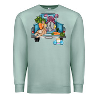 Seafoam easter truck with gnome and rabbit Premium Sweatshirt - AdoDesignShop