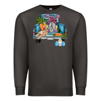 Smoke easter truck with gnome and rabbit Premium Sweatshirt - AdoDesignShop