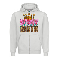 Dove Grey sassy since birth Zipper Hoodie - HRA Design Shop