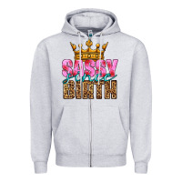 Heather Grey sassy since birth Zipper Hoodie - HRA Design Shop