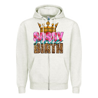 Oatmeal Heather sassy since birth Zipper Hoodie - HRA Design Shop