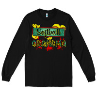 Black softball grandma with leopard Long Sleeve Tee - Zillion Design Studio