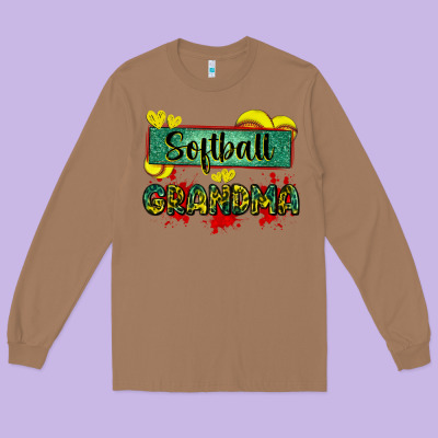 Softball Grandma With Leopard Long Sleeve Tee Designed By Zillion Design Studio