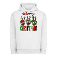 Pigment Lunar Rock Merry Christmas skeleton hands Urban Hoodie - NancyCooperArtShop