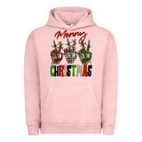 Pigment Salmon Merry Christmas skeleton hands Urban Hoodie - NancyCooperArtShop