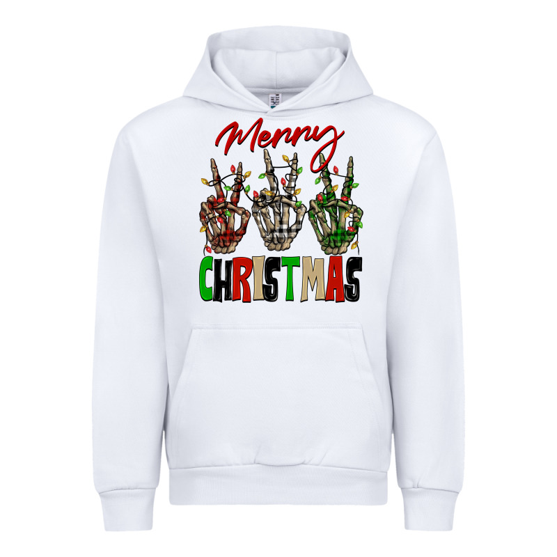 Merry Christmas Skeleton Hands Urban Hoodie by NancyCooperArtShop | Teevron