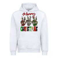 White Merry Christmas skeleton hands Urban Hoodie - NancyCooperArtShop