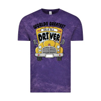 Cloud Purple worlds greatest school bus driver Vintage Tee - MaliasSmallBusiness