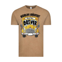 Vintage Coffee worlds greatest school bus driver Vintage Tee - MaliasSmallBusiness