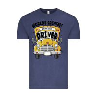 Vintage Denim worlds greatest school bus driver Vintage Tee - MaliasSmallBusiness