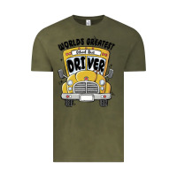 Vintage Olive worlds greatest school bus driver Vintage Tee - MaliasSmallBusiness