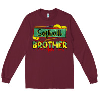 Burgundy softball brother Long Sleeve Tee - Zillion Design Studio