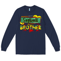 Navy softball brother Long Sleeve Tee - Zillion Design Studio