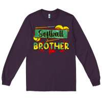 Plum softball brother Long Sleeve Tee - Zillion Design Studio