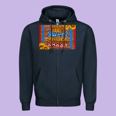 Usa Sweet And Sassy Skinny Metal Can Holder Zipper Hoodie Designed By Hra Design Shop